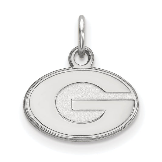 Sterling Silver Rhodium Plated Logoart University Of Georgia Letter G Extra Small Pendant
