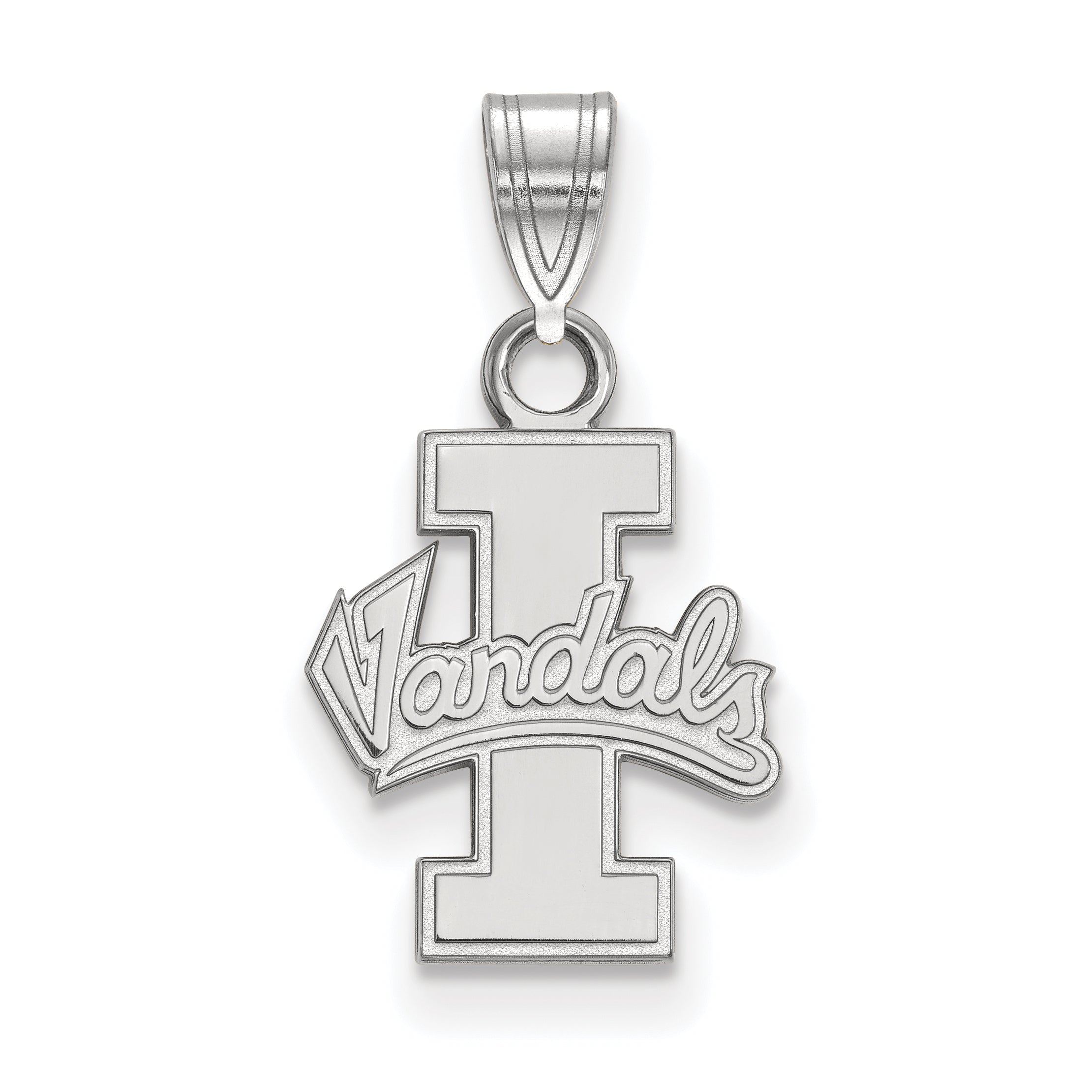 Sterling Silver Rhodium Plated Logoart University Of Idaho Vandals Small Pendant