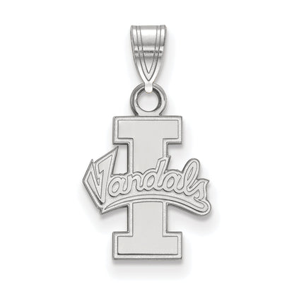 Sterling Silver Rhodium Plated Logoart University Of Idaho Vandals Small Pendant