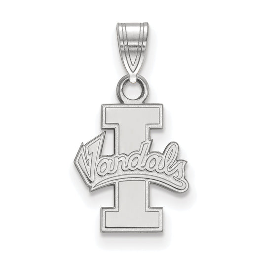 Sterling Silver Rhodium Plated Logoart University Of Idaho Vandals Small Pendant