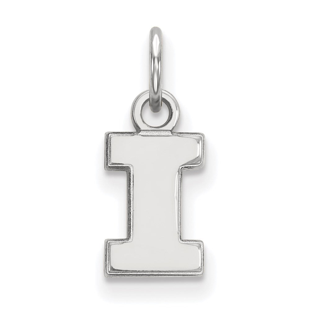 10K White Gold Logoart University Of Illinois Letter I Extra Small Pendant