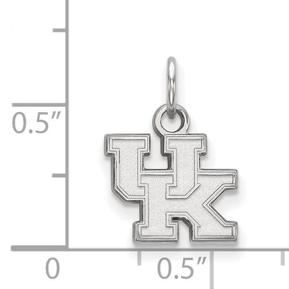 Sterling Silver Rhodium Plated Logoart University Of Kentucky U K Extra Small Pendant