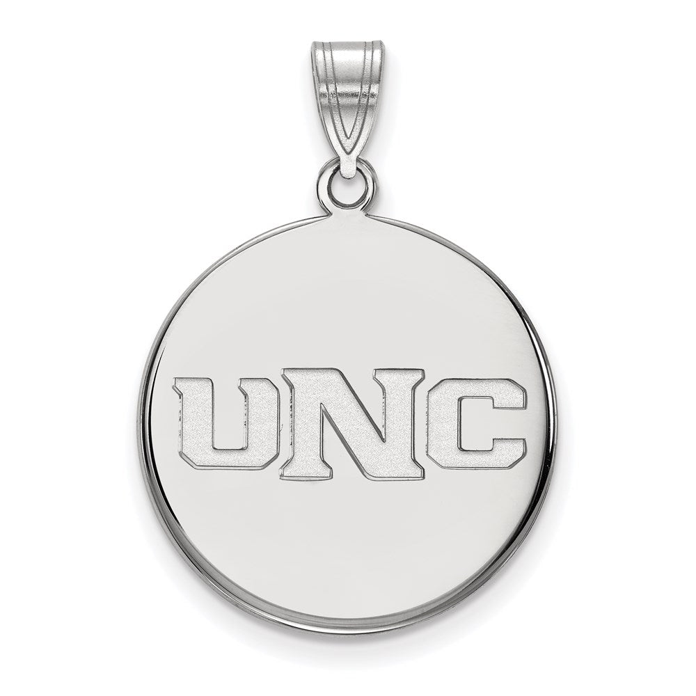 10K White Gold Logoart University Of Northern Colorado U N C Large Disc Pendant