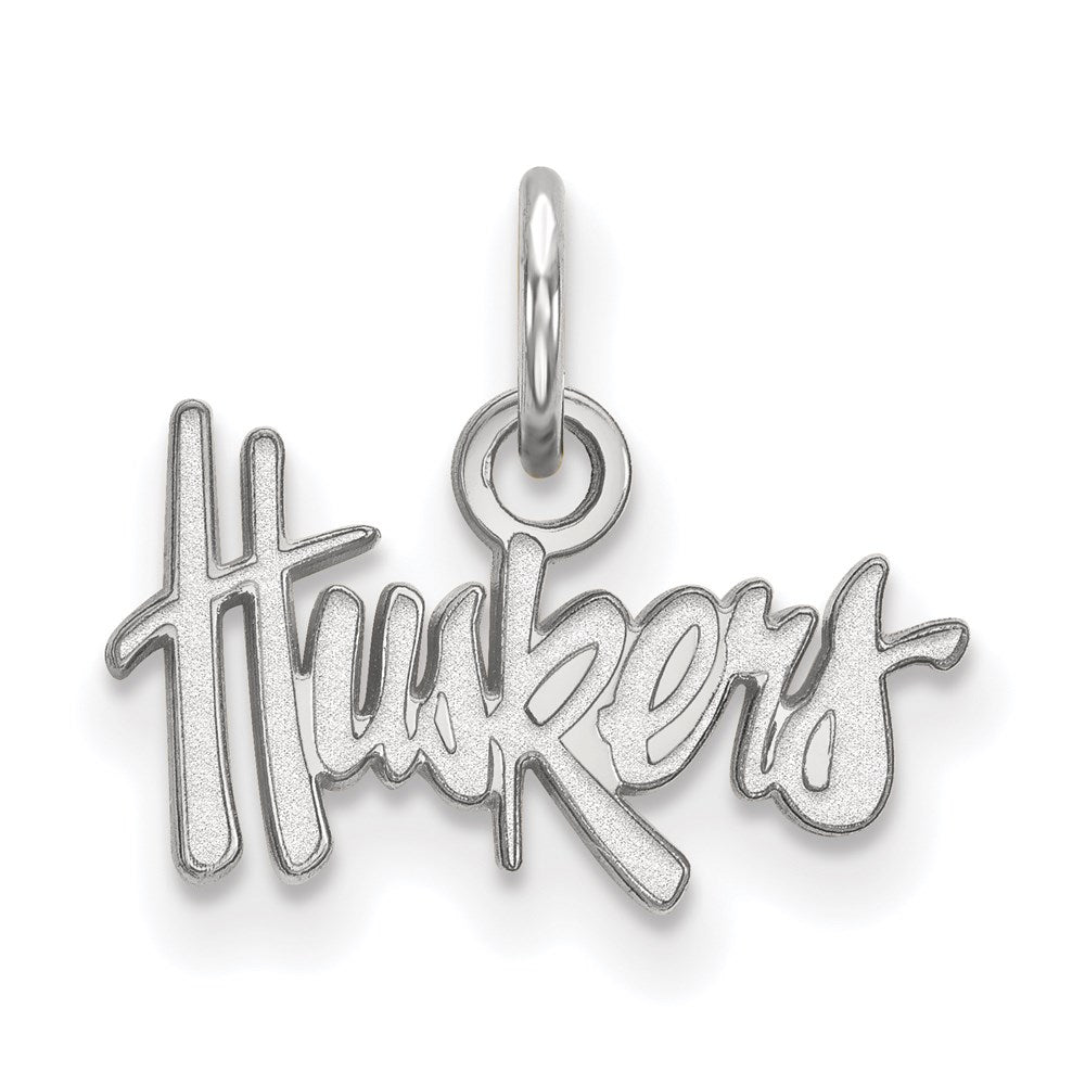 10K White Gold Logoart University Of Nebraska Huskers Extra Small Pendant