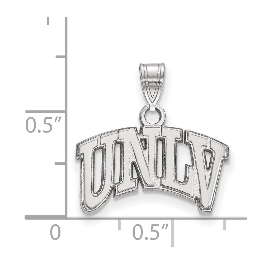 10K White Gold Logoart University Of Nevada Las Vegas U N L V Small Pendant