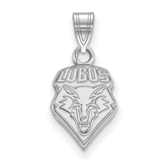 14K White Gold Logoart University Of New Mexico Lobos Small Pendant