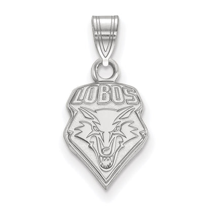 10K White Gold Logoart University Of New Mexico Lobos Small Pendant