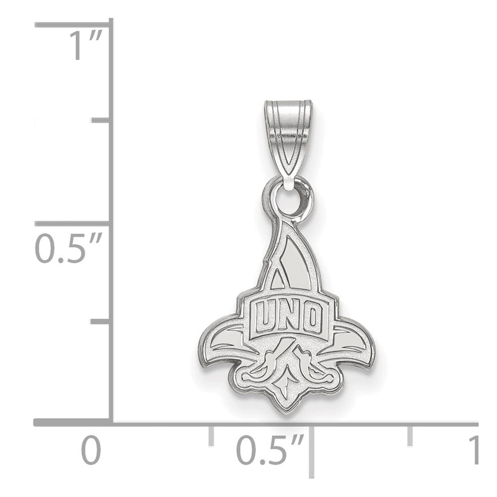 10K White Gold Logoart University Of New Orleans U N O Small Pendant