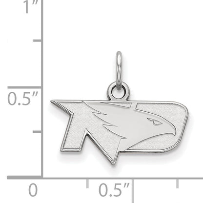 Sterling Silver Rhodium Plated Logoart University Of North Dakota Extra Small Pendant