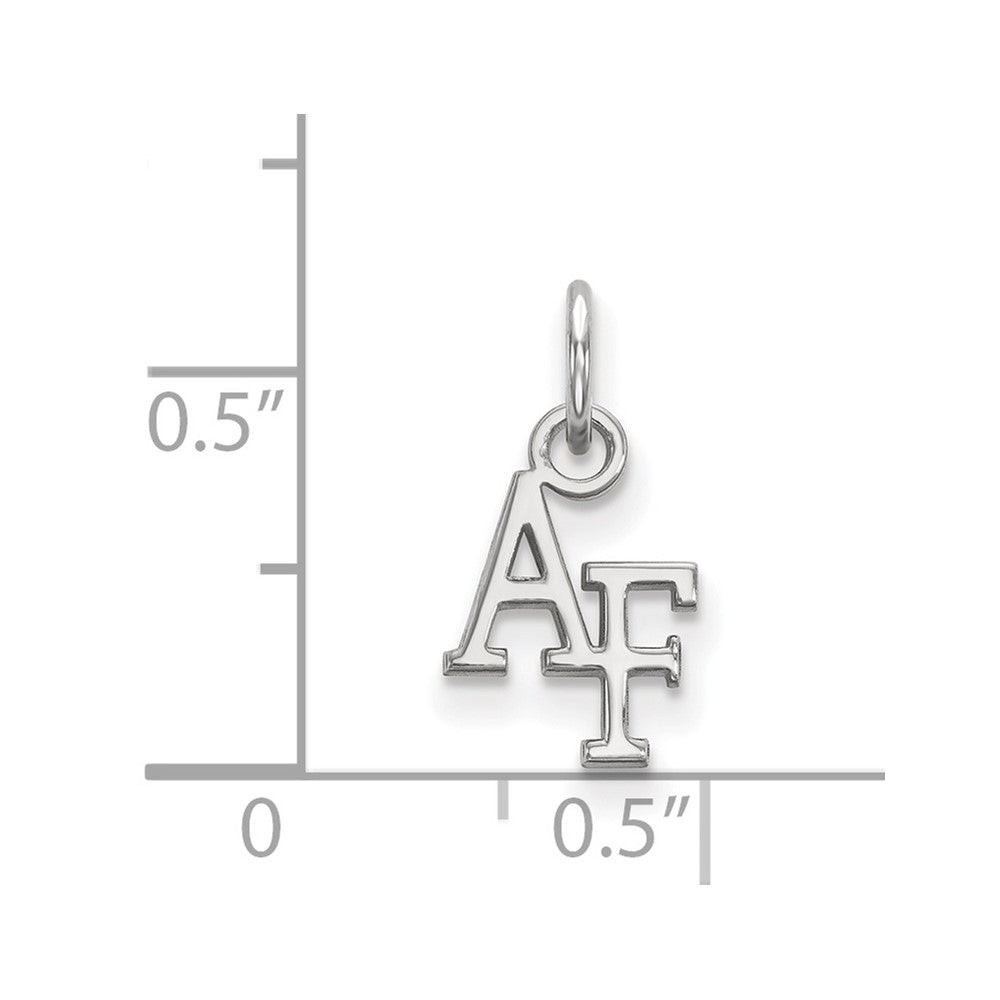 14K White Gold Logoart United States Air Force Academy A F Extra Small Pendant