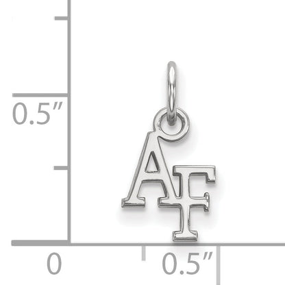 Sterling Silver Rhodium Plated Logoart United States Air Force Academy A F Extra Small Pendant