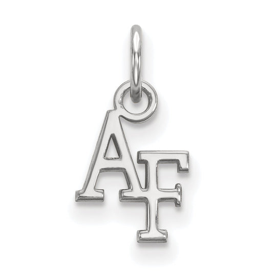 Sterling Silver Rhodium Plated Logoart United States Air Force Academy A F Extra Small Pendant