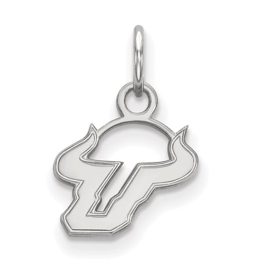 10K White Gold Logoart University Of South Florida Bull Extra Small Pendant