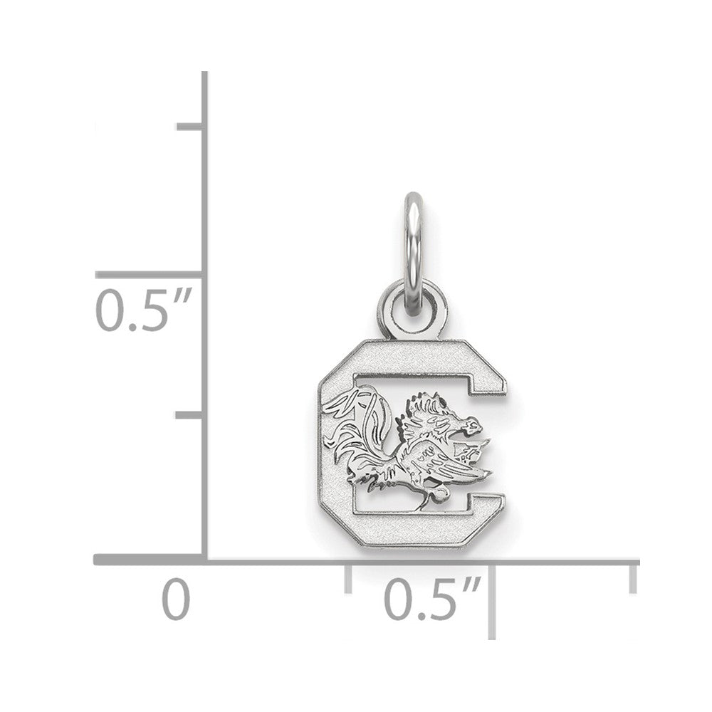 10K White Gold Logoart University Of South Carolina Extra Small Pendant