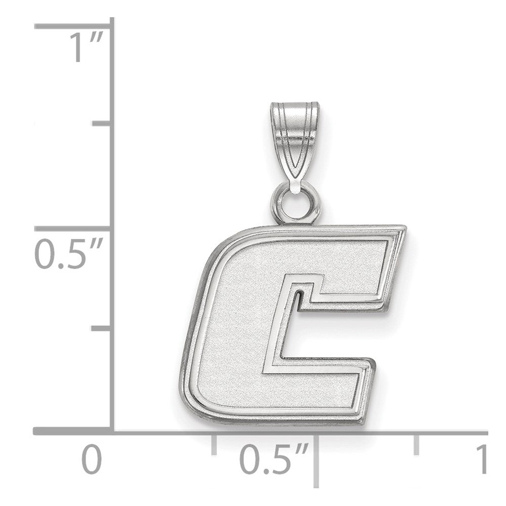 Sterling Silver Rhodium Plated Logoart University Of Tennessee At Chattanooga Letter C Small Pendant