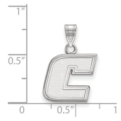 Sterling Silver Rhodium Plated Logoart University Of Tennessee At Chattanooga Letter C Small Pendant