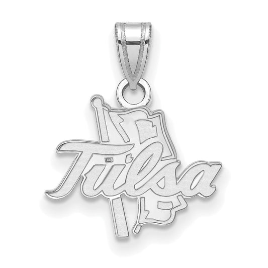 Sterling Silver Rhodium Plated Logoart University Of Tulsa Small Pendant