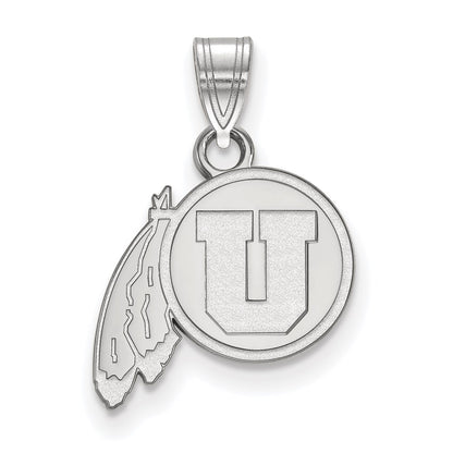 Sterling Silver Rhodium Plated Logoart University Of Utah Small Pendant