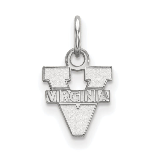 Sterling Silver Rhodium Plated Logoart University Of Virginia Extra Small Pendant