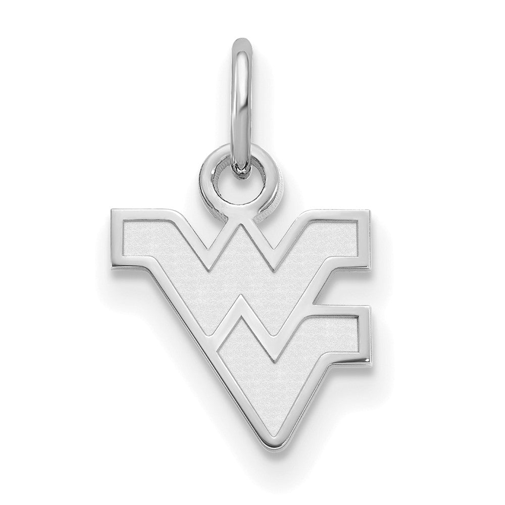 14K White Gold Logoart West Virginia University W V Extra Small Pendant