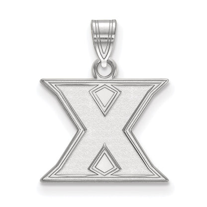 14K White Gold Logoart Xavier University Letter X Small Pendant