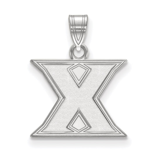 14K White Gold Logoart Xavier University Letter X Small Pendant