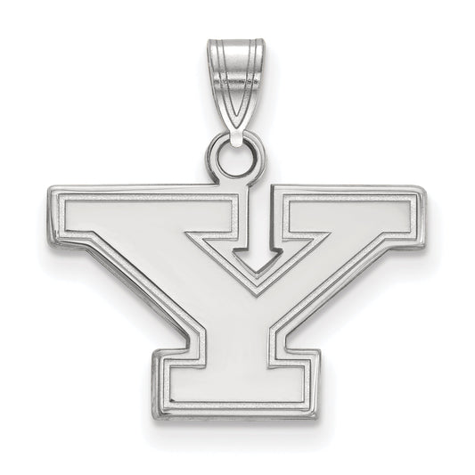 Sterling Silver Rhodium Plated Logoart Youngstown State University Letter Y Small Pendant