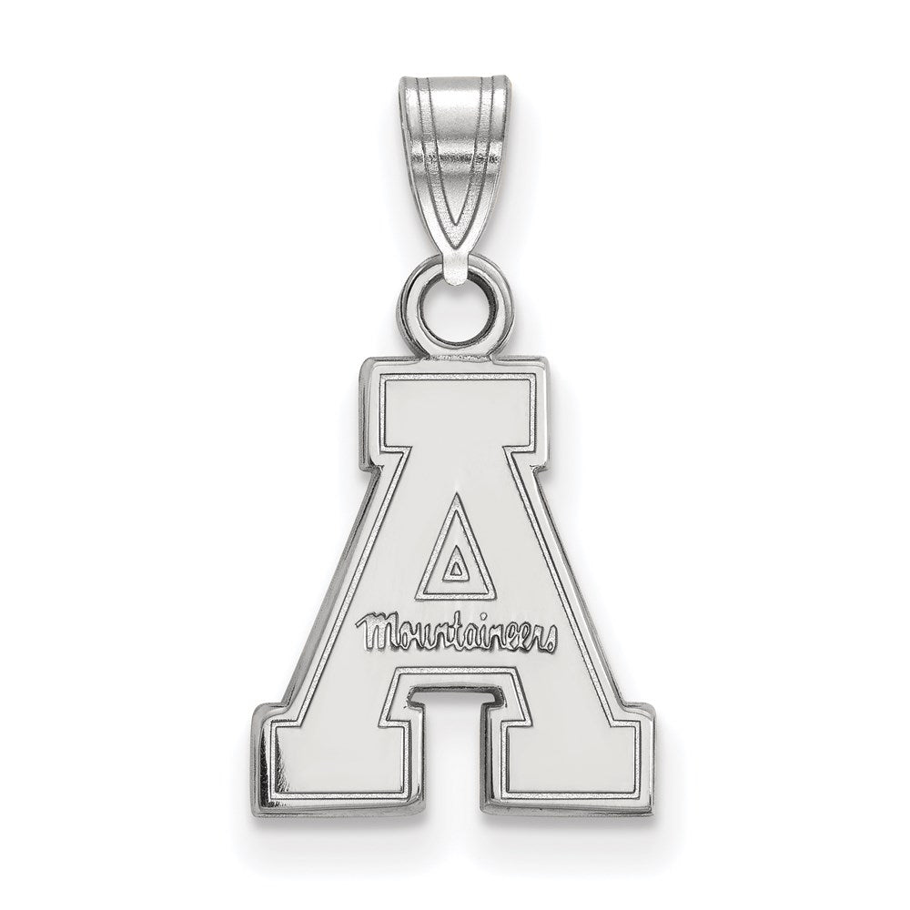 14K White Gold Logoart Appalachian State University Small Pendant