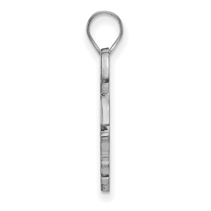 14K White Gold Logoart Arkansas State University Wolf Large Pendant