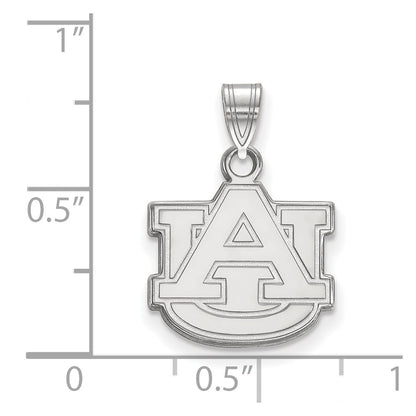 14K White Gold Logoart Auburn University A U Small Pendant