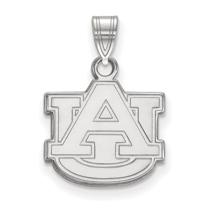 10K White Gold Logoart Auburn University A U Small Pendant