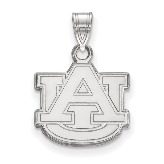 10K White Gold Logoart Auburn University A U Small Pendant