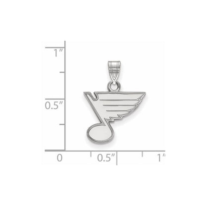 14K White Gold Nhl Logoart St. Louis Blues Small Pendant