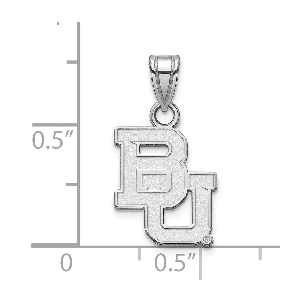 14K White Gold Logoart Baylor University Bears Small Pendant