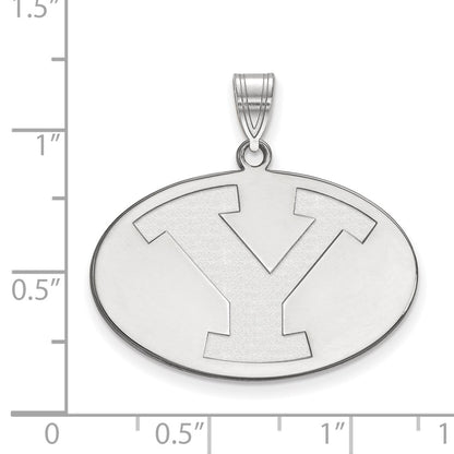 10K White Gold Logoart Brigham Young University Letter Y Large Pendant