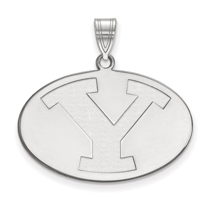 14K White Gold Logoart Brigham Young University Letter Y Large Pendant