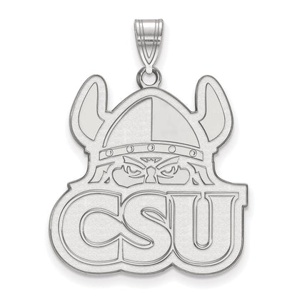 10K White Gold Logoart Cleveland State University Extra Large Pendant