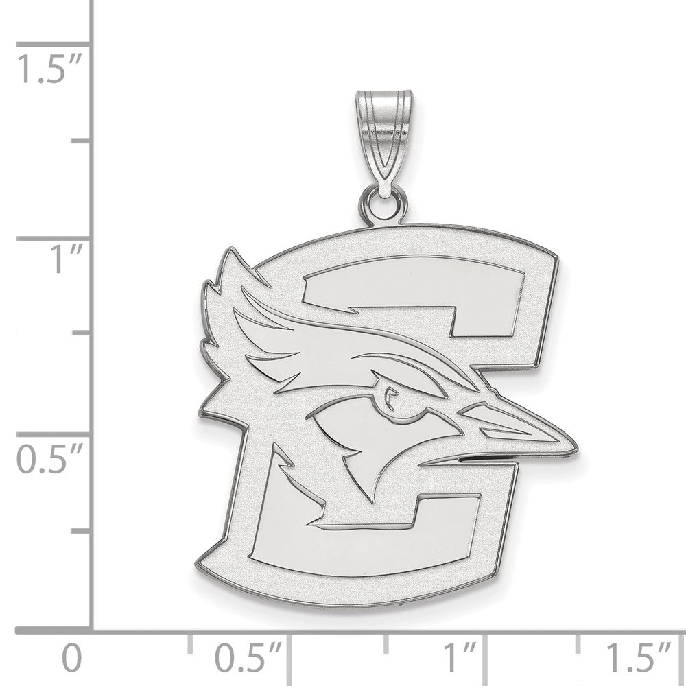 10K White Gold Logoart Creighton University Bluejay Extra Large Pendant