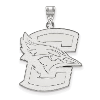 10K White Gold Logoart Creighton University Bluejay Extra Large Pendant