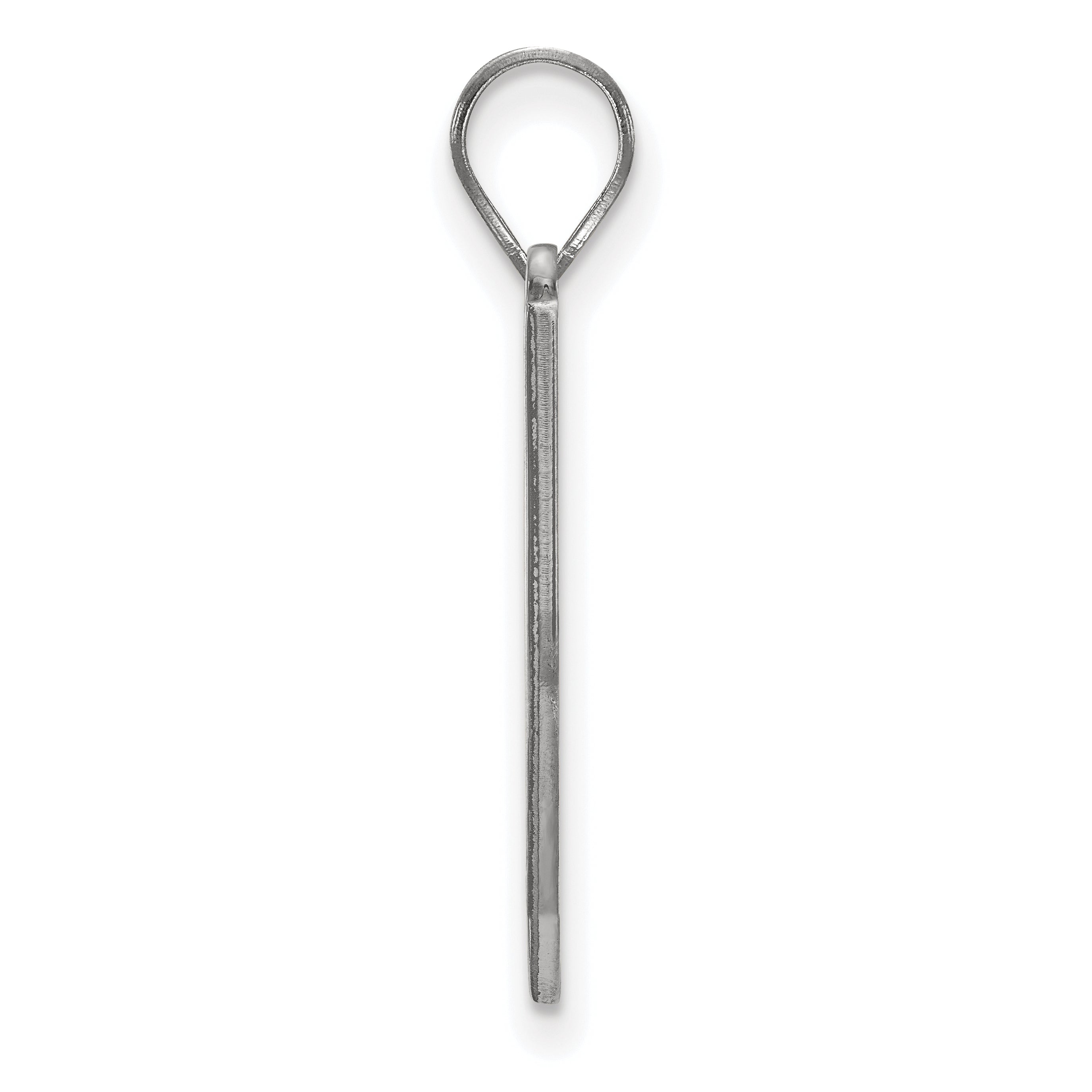 Sterling Silver Rhodium Plated Logoart East Tennessee State University Letter E Shield Large Pendant