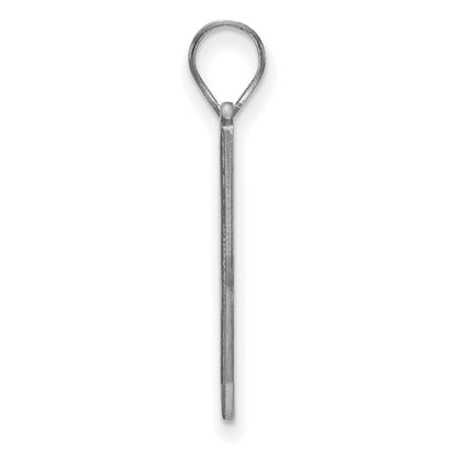 Sterling Silver Rhodium Plated Logoart East Tennessee State University Letter E Shield Large Pendant