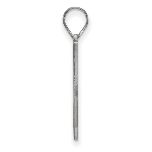 Sterling Silver Rhodium Plated Logoart East Tennessee State University Letter E Shield Large Pendant