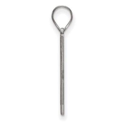 10K White Gold Logoart East Tennessee State University Letter E Shield Large Pendant