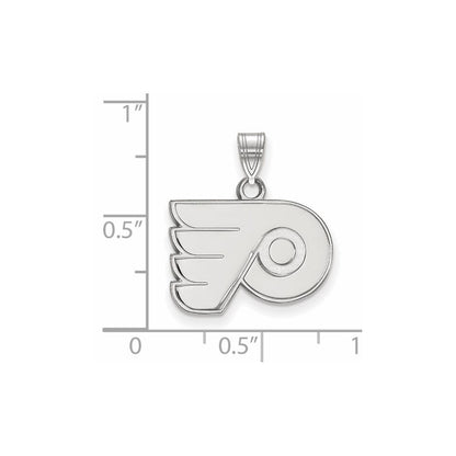 10K White Gold Nhl Logoart Philadelphia Flyers Small Pendant