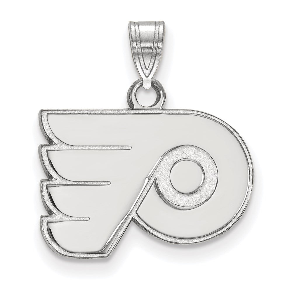 14K White Gold Nhl Logoart Philadelphia Flyers Small Pendant