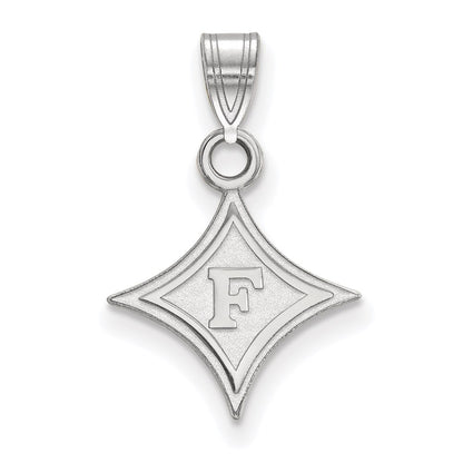 10K White Gold Logoart Furman University Small Pendant