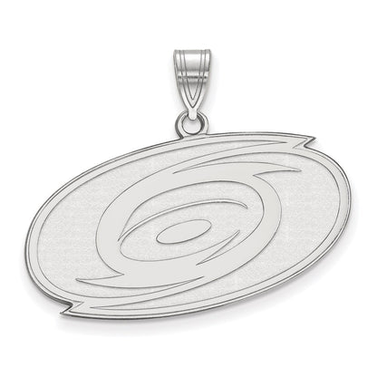 14K White Gold Nhl Logoart Carolina Hurricanes Large Pendant