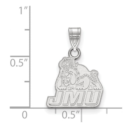 14K White Gold Logoart James Madison University Small Pendant