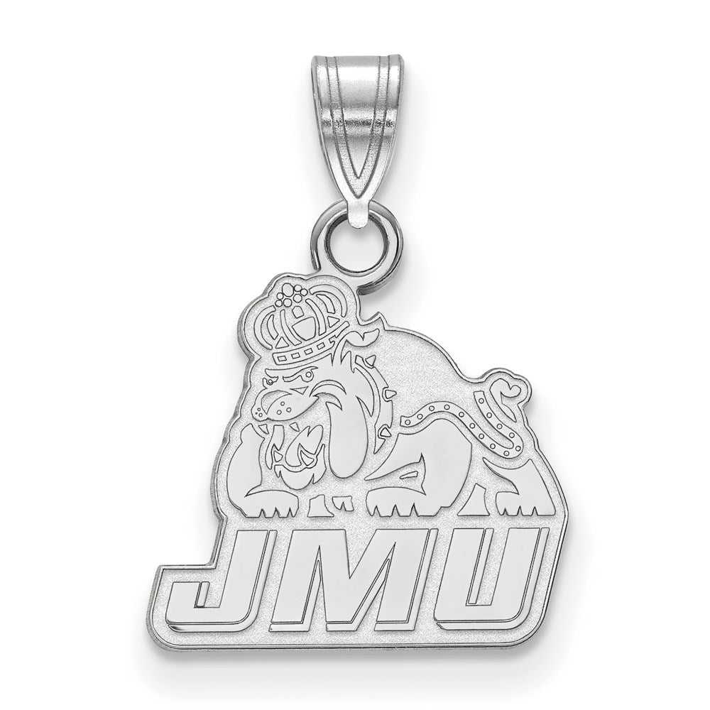 10K White Gold Logoart James Madison University Small Pendant