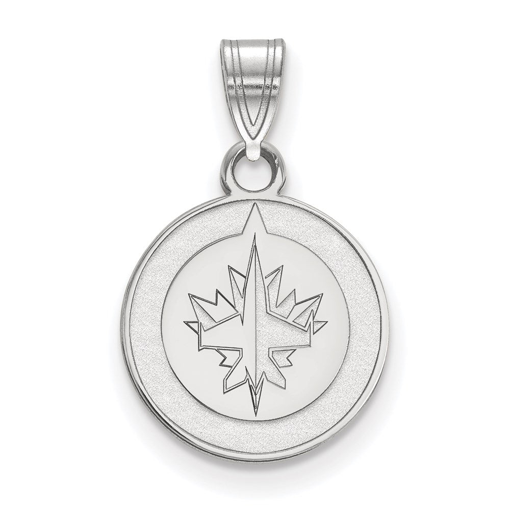 10K White Gold Nhl Logoart Winnipeg Jets Small Pendant